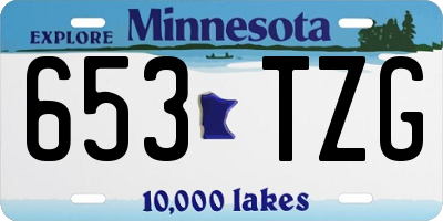 MN license plate 653TZG