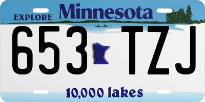 MN license plate 653TZJ