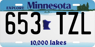 MN license plate 653TZL