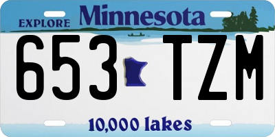 MN license plate 653TZM