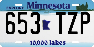 MN license plate 653TZP
