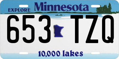 MN license plate 653TZQ
