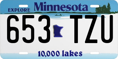 MN license plate 653TZU