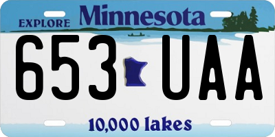 MN license plate 653UAA