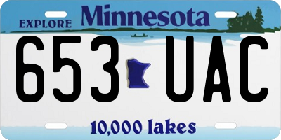 MN license plate 653UAC
