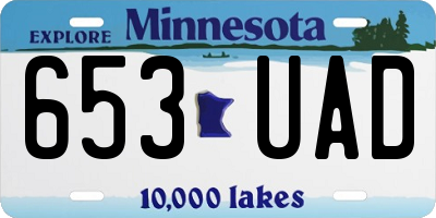MN license plate 653UAD