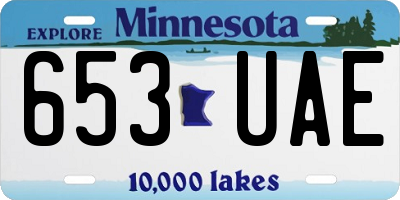 MN license plate 653UAE