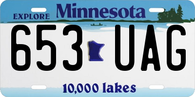 MN license plate 653UAG