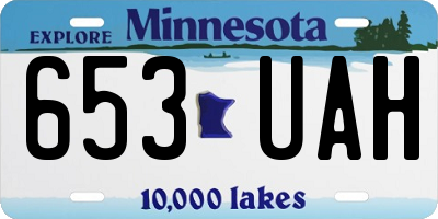MN license plate 653UAH