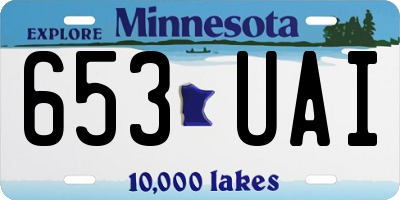 MN license plate 653UAI
