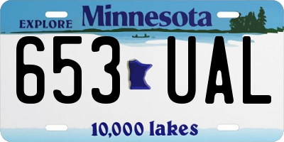 MN license plate 653UAL