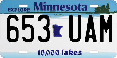 MN license plate 653UAM