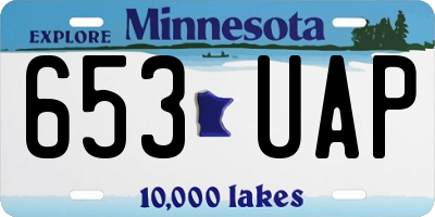 MN license plate 653UAP