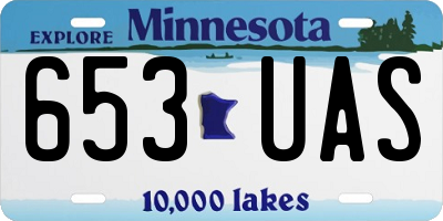 MN license plate 653UAS