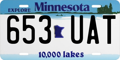 MN license plate 653UAT