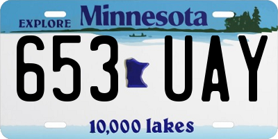 MN license plate 653UAY
