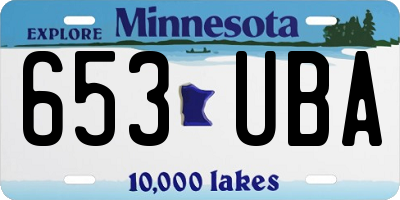 MN license plate 653UBA