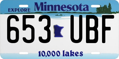 MN license plate 653UBF