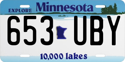 MN license plate 653UBY