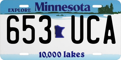 MN license plate 653UCA