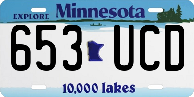 MN license plate 653UCD