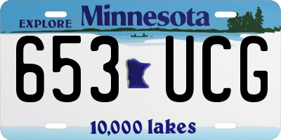 MN license plate 653UCG