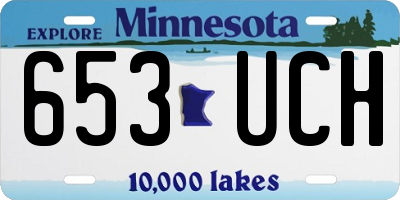 MN license plate 653UCH