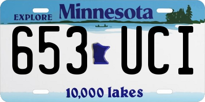 MN license plate 653UCI