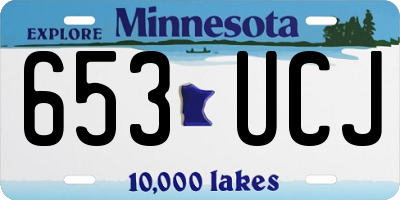 MN license plate 653UCJ