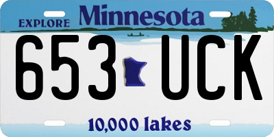 MN license plate 653UCK