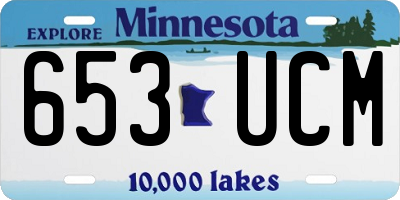 MN license plate 653UCM