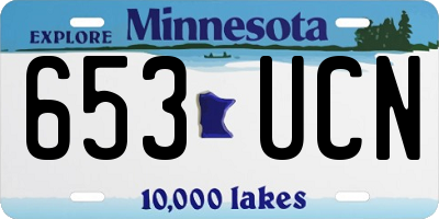 MN license plate 653UCN