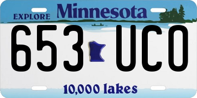 MN license plate 653UCO