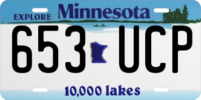 MN license plate 653UCP
