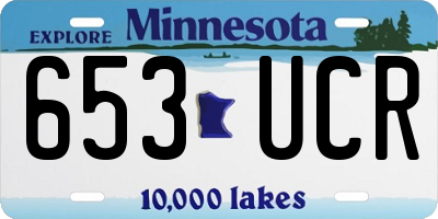 MN license plate 653UCR