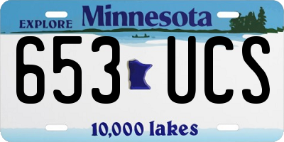 MN license plate 653UCS
