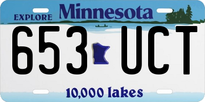 MN license plate 653UCT