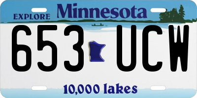 MN license plate 653UCW