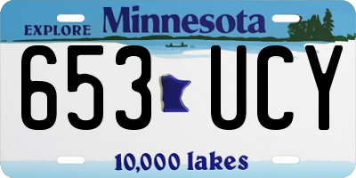 MN license plate 653UCY