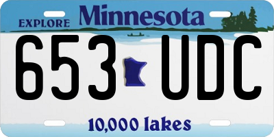 MN license plate 653UDC