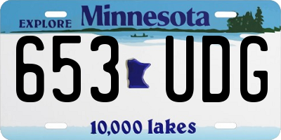 MN license plate 653UDG