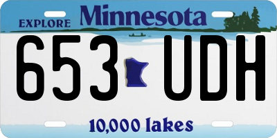 MN license plate 653UDH