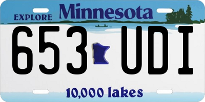 MN license plate 653UDI