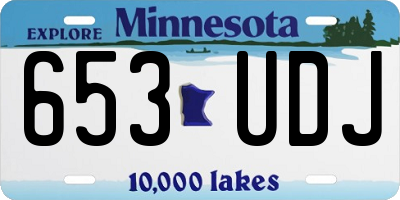 MN license plate 653UDJ