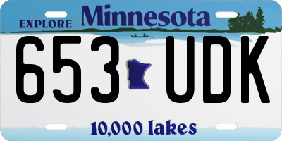 MN license plate 653UDK