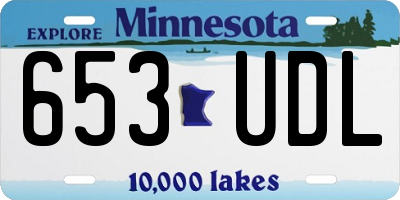 MN license plate 653UDL