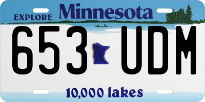 MN license plate 653UDM