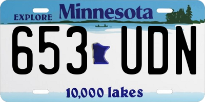 MN license plate 653UDN