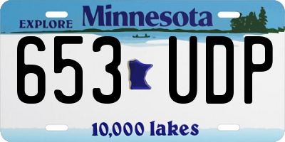 MN license plate 653UDP