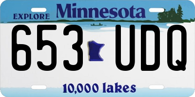 MN license plate 653UDQ